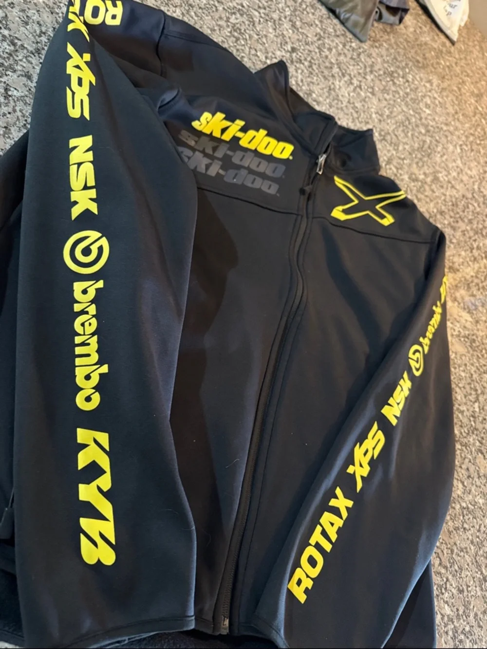 Ski-Doo Black Softshell Jacket with Yellow Logos - Picture 4 of 5